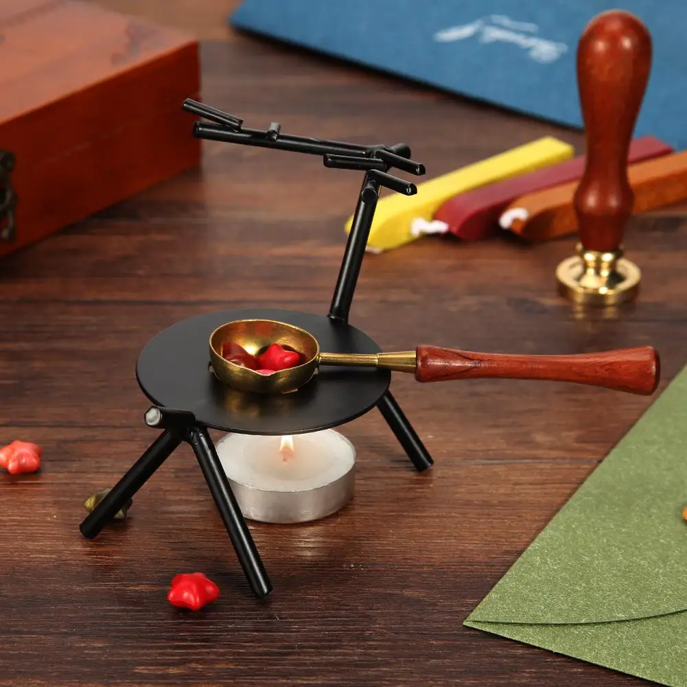 

Fire Wax Seal Stamp Wax Melting Spoon Vintage Wood Handle Sealing Wax Spoon Suitable Size 11.5x3cm Delicate And Compact