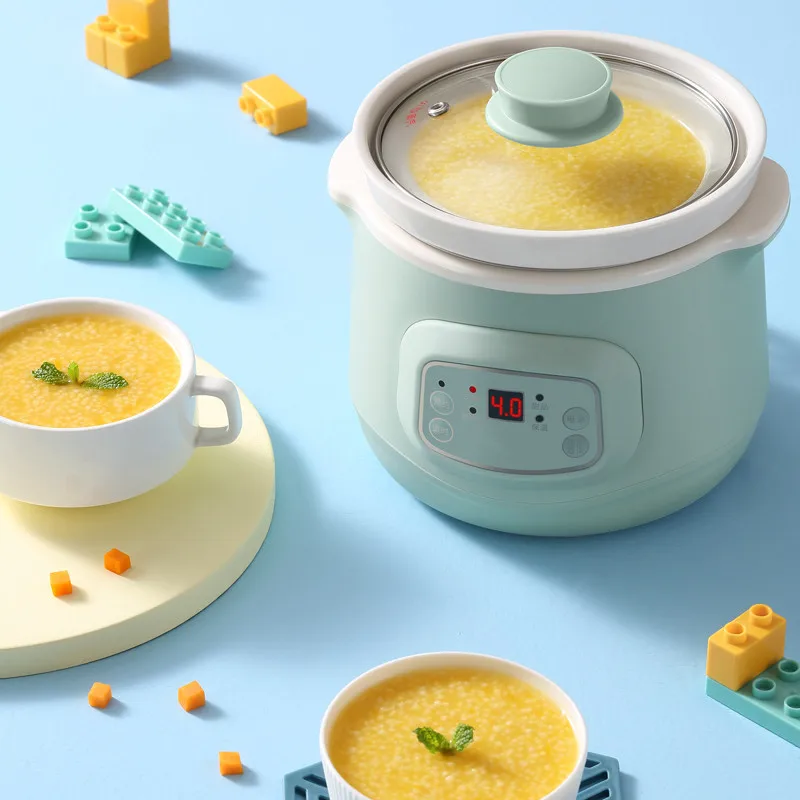 

Mini ceramic crockpot, 220v 1l, for home use, electric slow opening, automatic