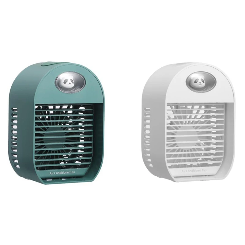 

Mini USB Portable Air Cooler Fan Air Conditioner Light Desktop Air Cooling Fan Humidifier for Office Bedroom