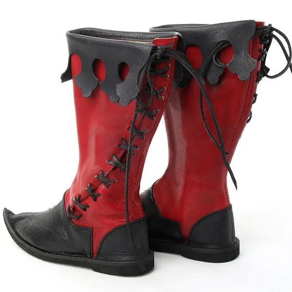 Мужские кожаные ботинки Cosplaydiy в средневековом стиле ботильоны среднего возраста