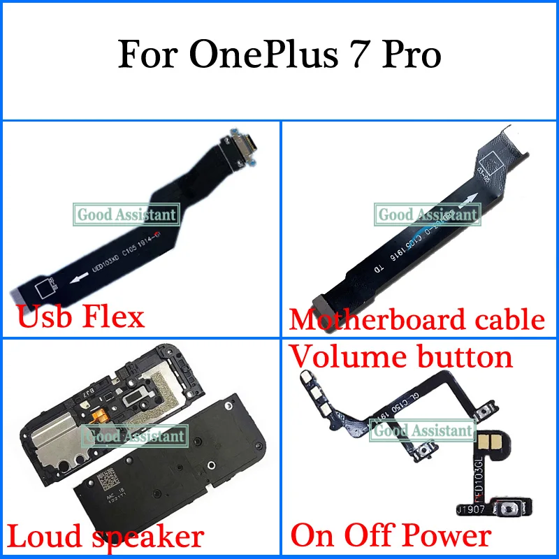 Для OnePlus 7 Pro 1 + Usb Гибкий Дисплей кабель Громкая связь вкл/выкл Мощность объемный