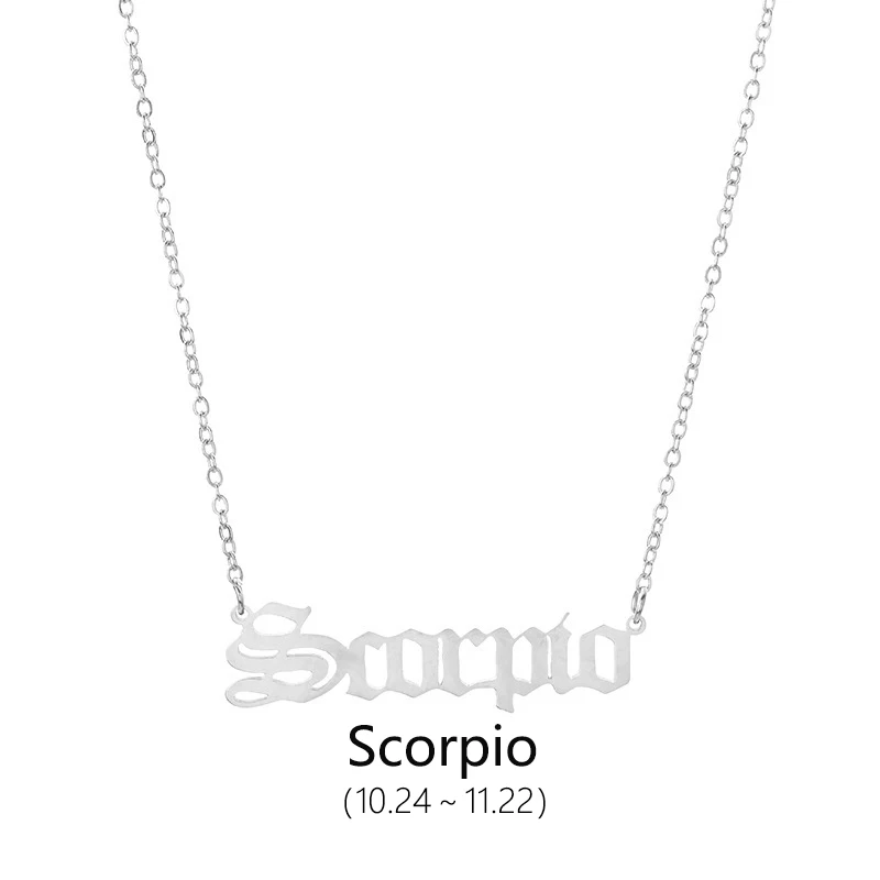 Ожерелье в стиле панк с 12 созвездиями и буквами зодиака ожерелье кулоном Овен