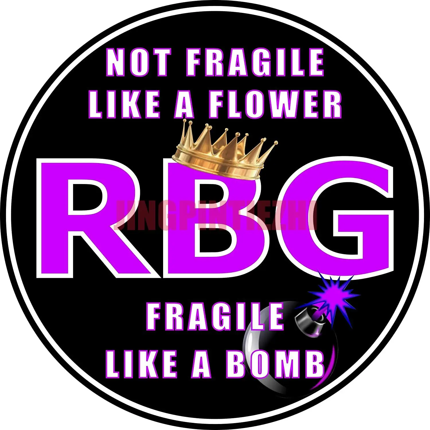 

Creative Car Sticker Bumper Sticker-Infamous RBG Fragile Vinyl Decal Feminist Hero* Court Justice Female Rights Icon