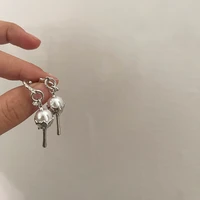 yangliujia metal pendant pearl tassel earrings european american style retro fashion stud earrings ms girl travel accessories
