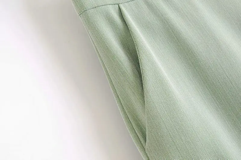 

Vintage High Waist Zipper Fly Pockets Female Ankle Trousers Women Chic Fashion Office Wear Straight Pants