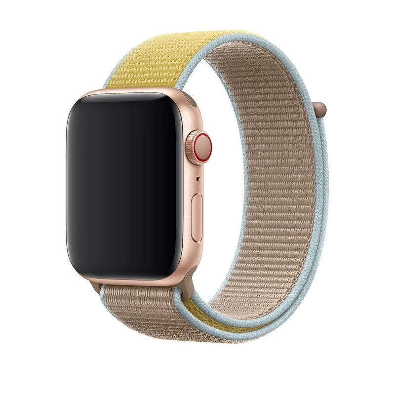 Camel Спортивные тканый нейлоновый ремешок для Apple Watch, версии 3, 42 мм, 38 мм, браслет на запястье ткань пояса-как нейлоновый ремешок для наручных часов iWatch, 5/4/3/2 40 мм 44 мм - Цвет ремешка: Camel
