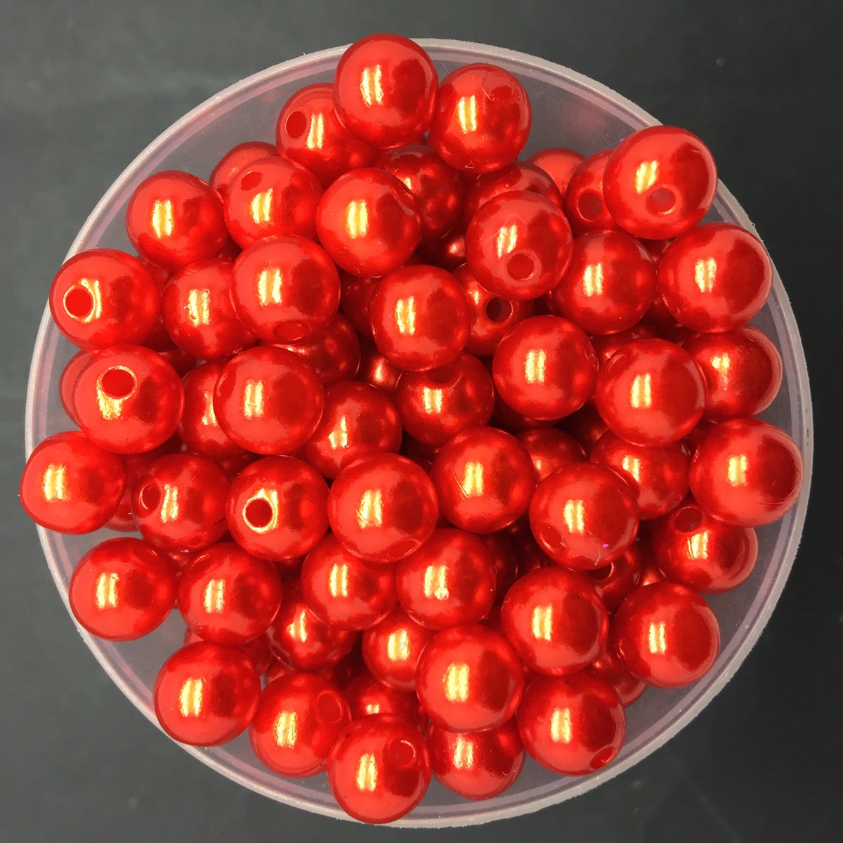 Red Новинка 4 мм 6 мм 8 мм 10 мм акриловые круглые жемчужные бусины для изготовления ювелирных изделий - Цвет: Red