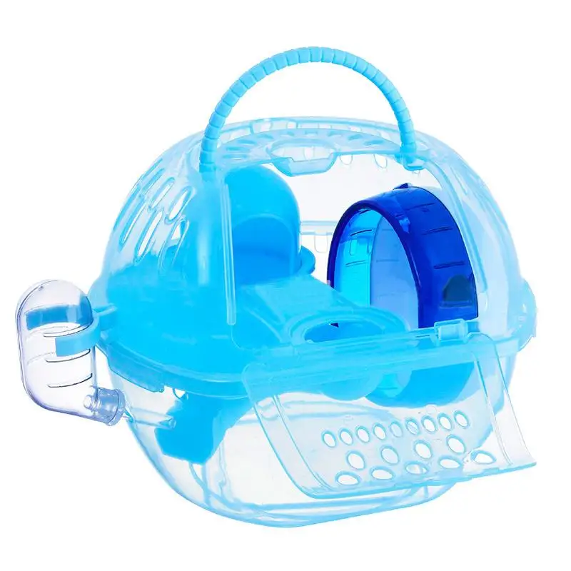 

Portable Small Pet Carry Box Breathable Outdoor Travel For Ferret Hamsters Carrying Case With Running Wheel Feeding Water Bottle