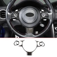 for 2017 2021 toyota 86subaru brz abs car steering wheel large frame button frame decoration cover sticker interior accessories