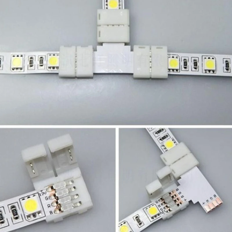 10 шт. 2/4-pin мм 5050 RGB Светодиодная лента Разъем зажим светодиодсветильник световая