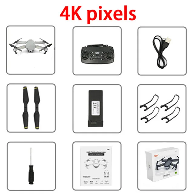4K C Global drone EXA Dron with camera HD1080P WiFi FPV drone 4K RC helicopter FPV helicopter drone VS drone E58 E520 quadcopter - Color: 4K C