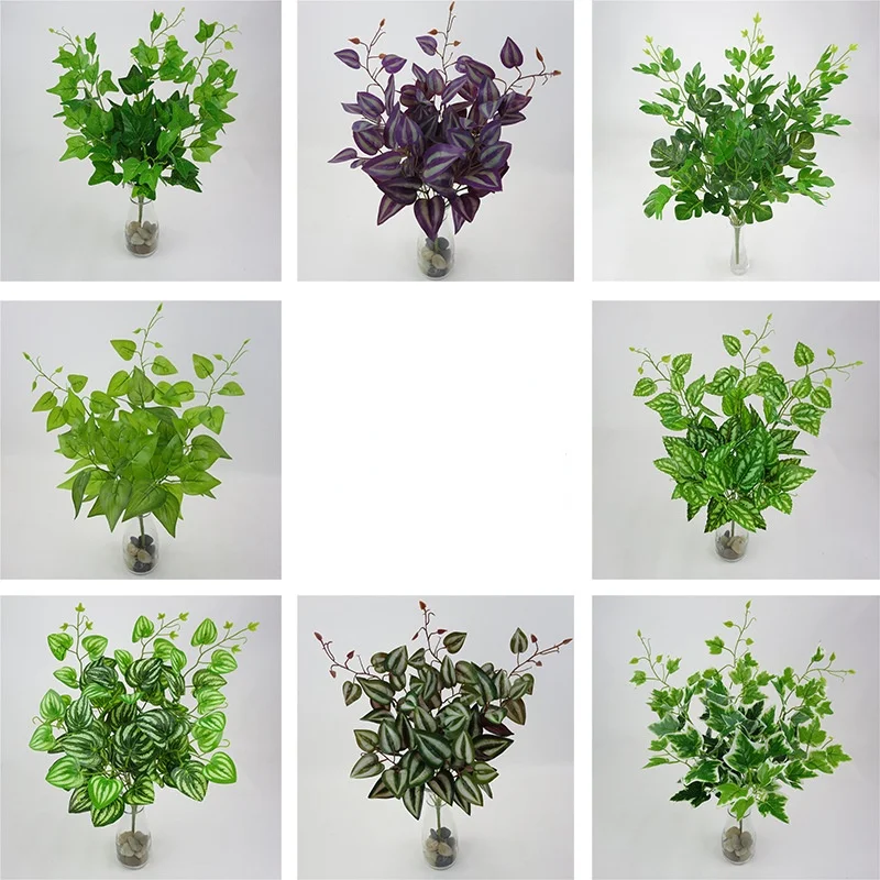 

50CM Artificial Plants Grass Eucalyptus Plastic Green Grass Plastic Flower Plant Wedding Home Garden Table Decors