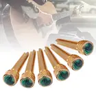 6 шт Твердые Латунные мостовые штифты точечная отметка Абалон декор для акустической гитары аксессуар струнной акустической инструмент для настройки гитары