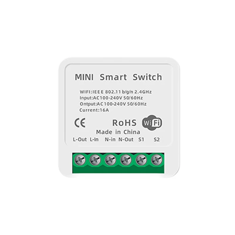 16A Tuya Интеллектуальный переключатель Wi Fi светодиодный светильник приложение Smart