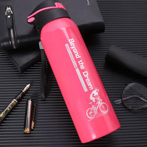 Бутылка для воды на 500 мл из нержавеющей стали для велосипеда, кемпинга, велосипедного чайника на открытом воздухе, спортивных вакуумных изолированных термостойких бутылок.