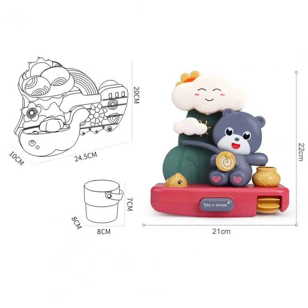 

Hot Sales Bath Toy Cartoon Animal Shape Stress Relief Detachable Baby Water Spray Sprinkler Toy for Infant Accessories