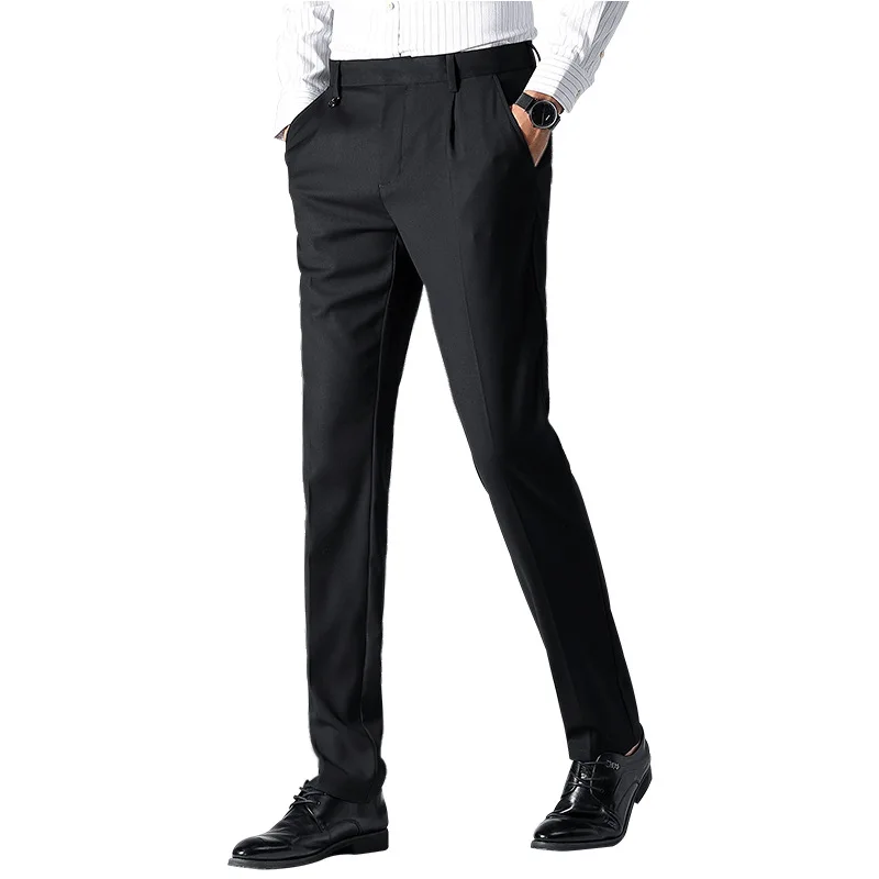 

Autumn and winter thick men's trousers business dress men's suit trousers no iron slim youth quality men's trousers