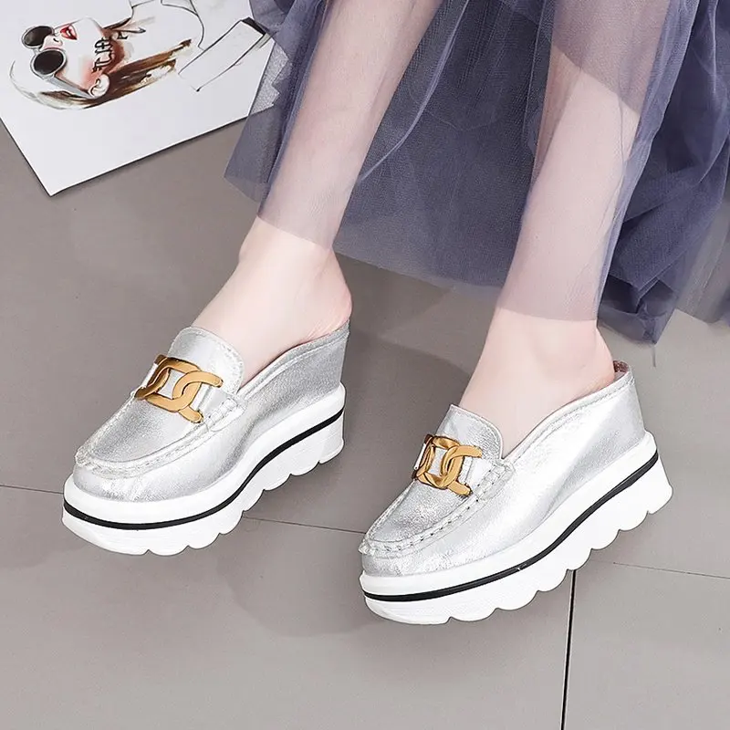 Кроссовки на танкетке женские босоножки Шлепанцы мюли каблуке туфли платформе