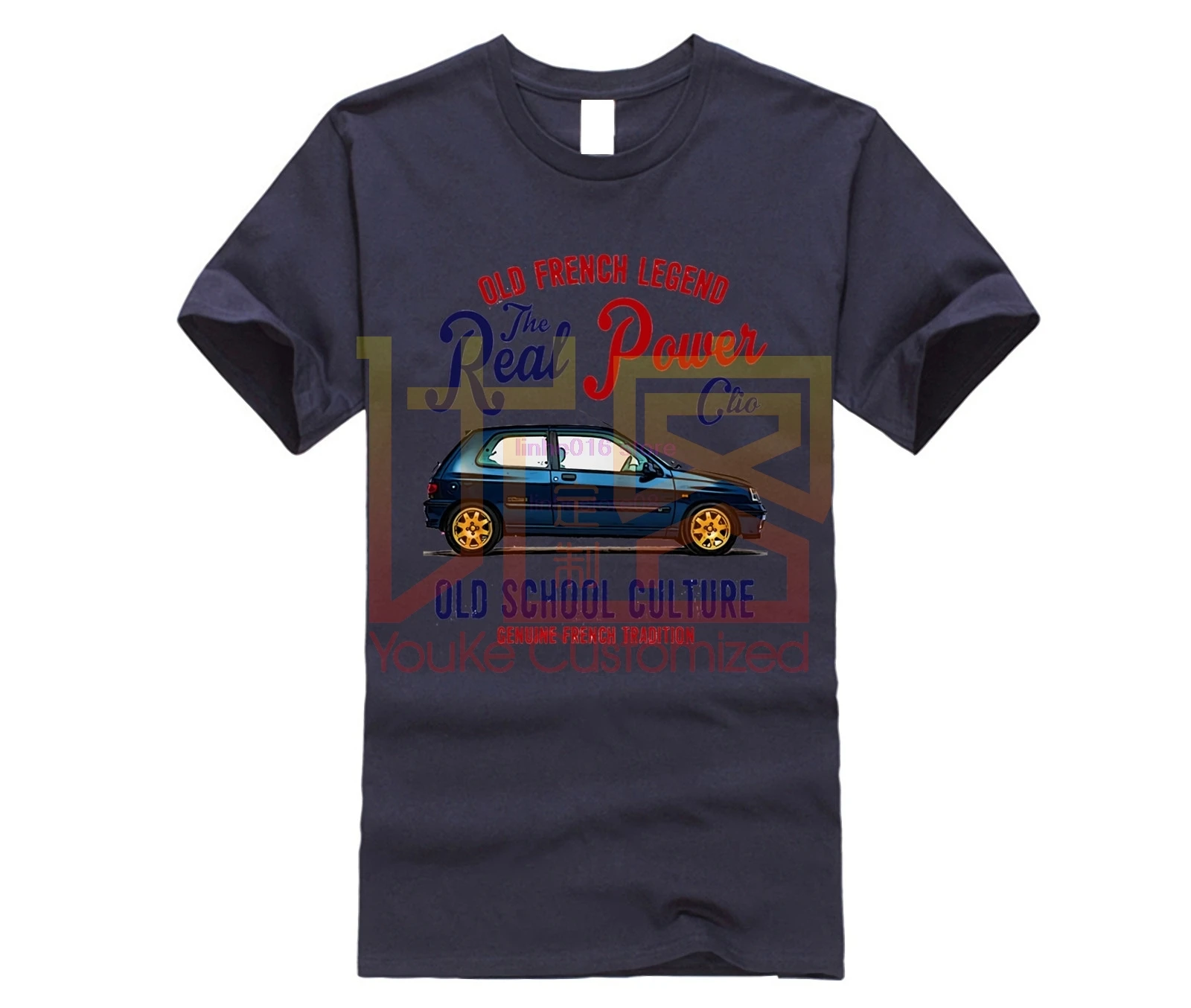 Винтажный французский автомобиля Renault Уильямс Clio новая хлопковая Футболка Стиль