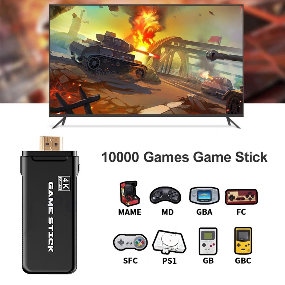 Игровая консоль Powkiddy 4K Ultra двойной геймпад для PS1/GBA Ретро ТВ игровая совместимая с