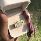 Кольцо AurolaCo с именем на заказ, Золотое кольцо в стиле хип-хоп, женское модное кольцо с надписью в стиле панк, подарки