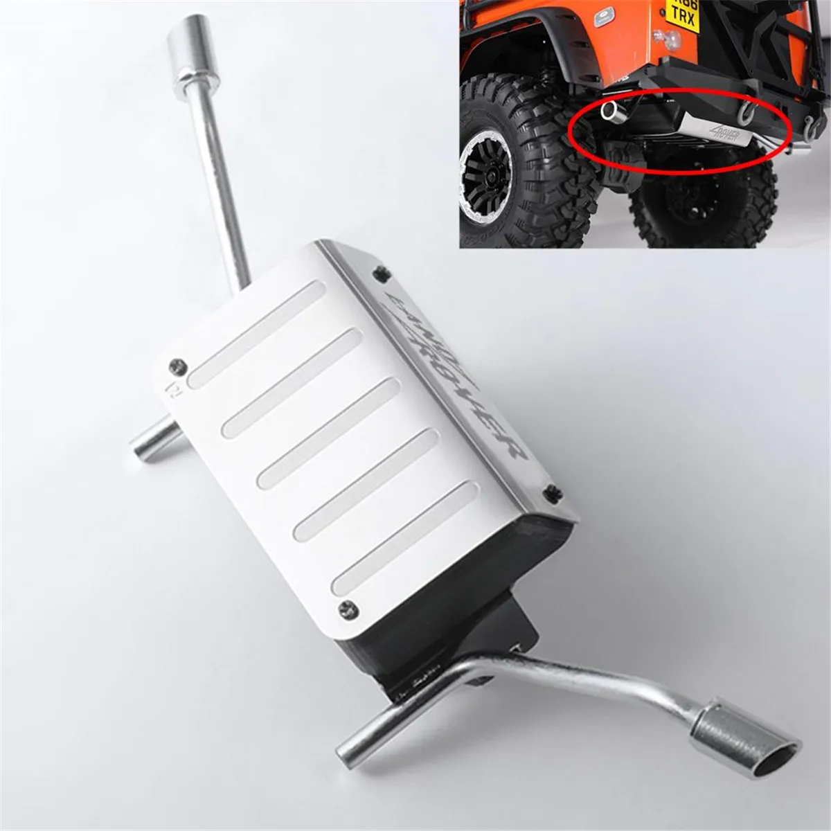 Топливный бак выхлопная труба для 1/10 Traxxas TRX 4 Land Rover запчасти радиоуправляемых