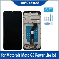 original 6 5for motorola moto g8 power lite lcd xt2055 2 lcd display touch screen digitizer assembly g8 power lite with frame
