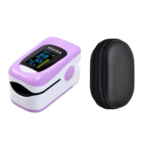 OLED-purple with cas ENVN Пальчиковый оксиметр цифровой Пульсоксиметр чехол Портативный pulxiosimetro SPO2 PR oximetro de dedo saturimetro oximetro - Цвет: OLED-purple with cas