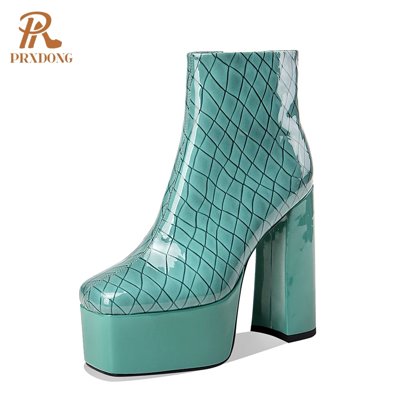 

Женские ботильоны из натуральной кожи, на очень высоком каблуке и платформе