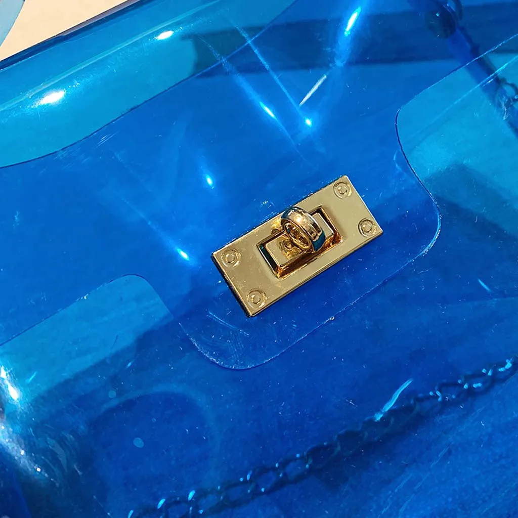 

Women Bags Solid New Designer Jelly Bag Pvc Transparent Bag Cross Shoulder Bag For Women Bolsos Mujer Sac A Main #YY