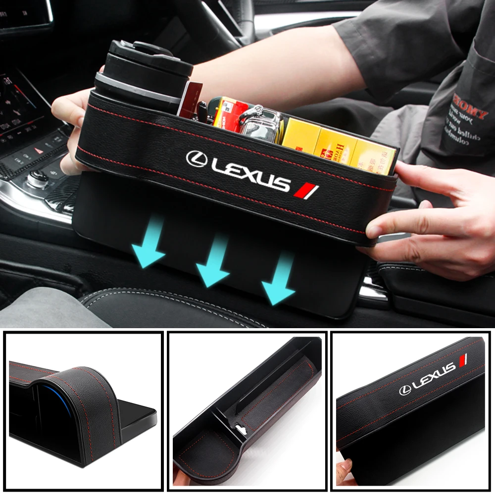 

High Capacity Car Seat Gap Crevice Storage Box Phone Wallet Tissue Storage Case For Lexus ES300 RX330 GS300 IS250 IS200 CT200