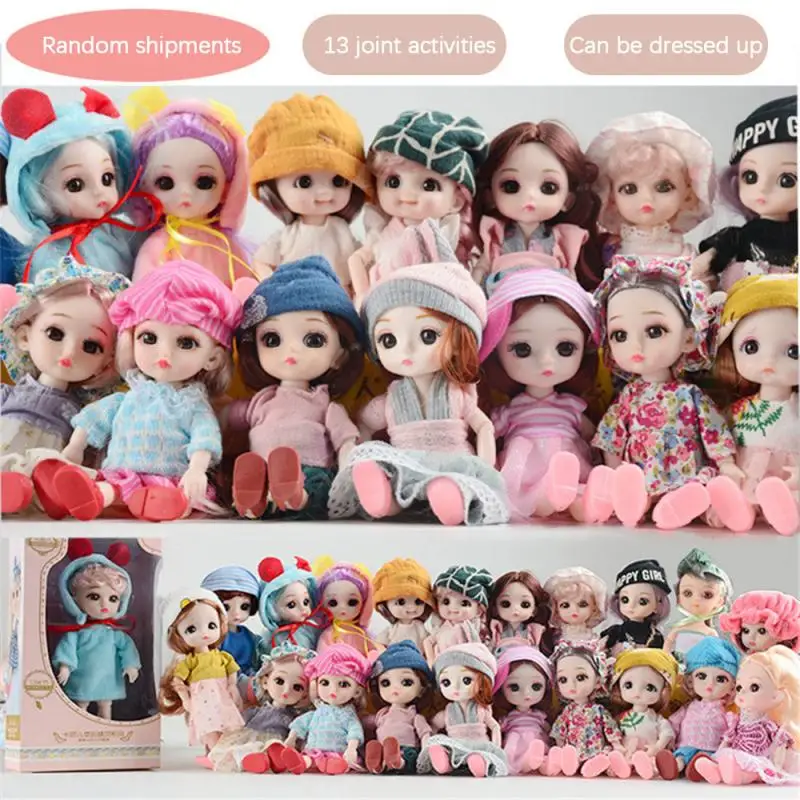 

Виниловая кукла принцесса для детей, 16 см, игрушка «сделай сам», наряд, кукла, аксессуары, случайный стиль, подарки для детей