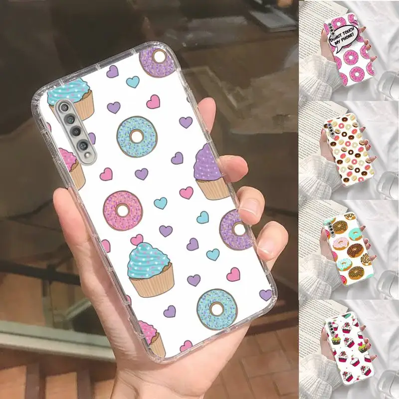 

girly cute donut cake Phone Case Transparent For Xiaomi Redmi K30 10T 10X 9 9A 8 8A 7 7A 6 K40 T S PRO 5G