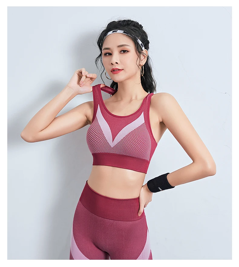 

Gym Running Fitness Workout Sport Top Women'S Shockproof Padded Sports Bra Yoga Top Sports Bra Women Push Up Sport Top Fitness