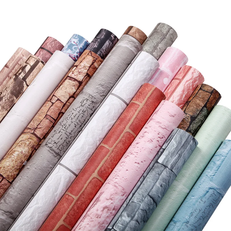 Толстая ретро бумага с имитацией красного кирпича водонепроницаемая и