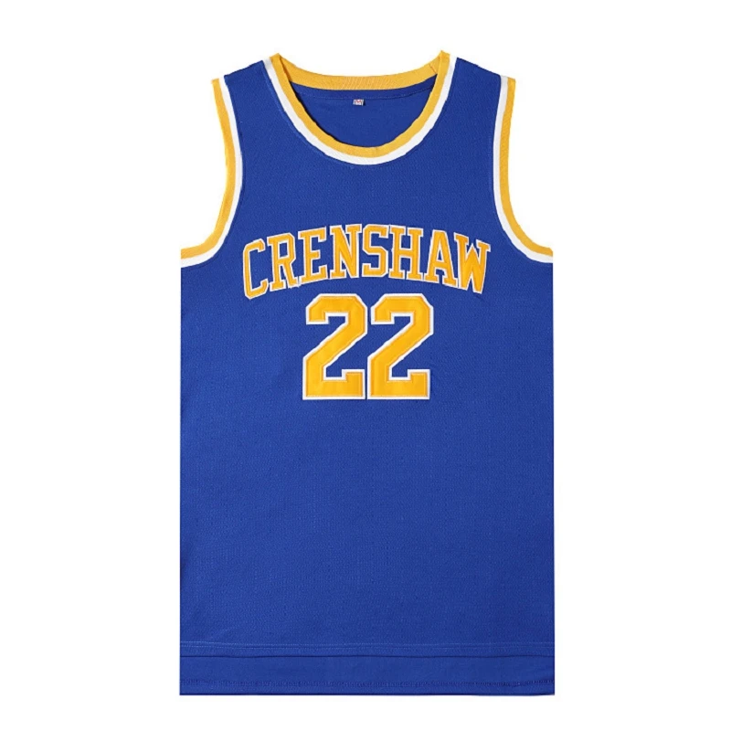 

BG basketball jerseys CRENSHAW 22 McCALL jersey Embroidery sewing Outdoor sportswear Hip-hop culture movie White blue black 2020