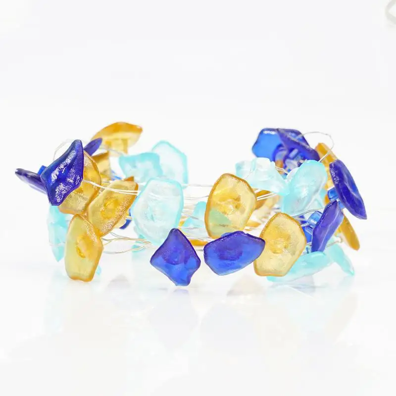 Флюоритовая гирлянда 8 режимов освещения таймер удаленный медный провод лампа