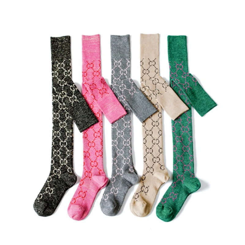 

Women's cotton high-tube stretch Japanese socks Korean version of Harajuku Women's alphabet street socks girls warm stockings