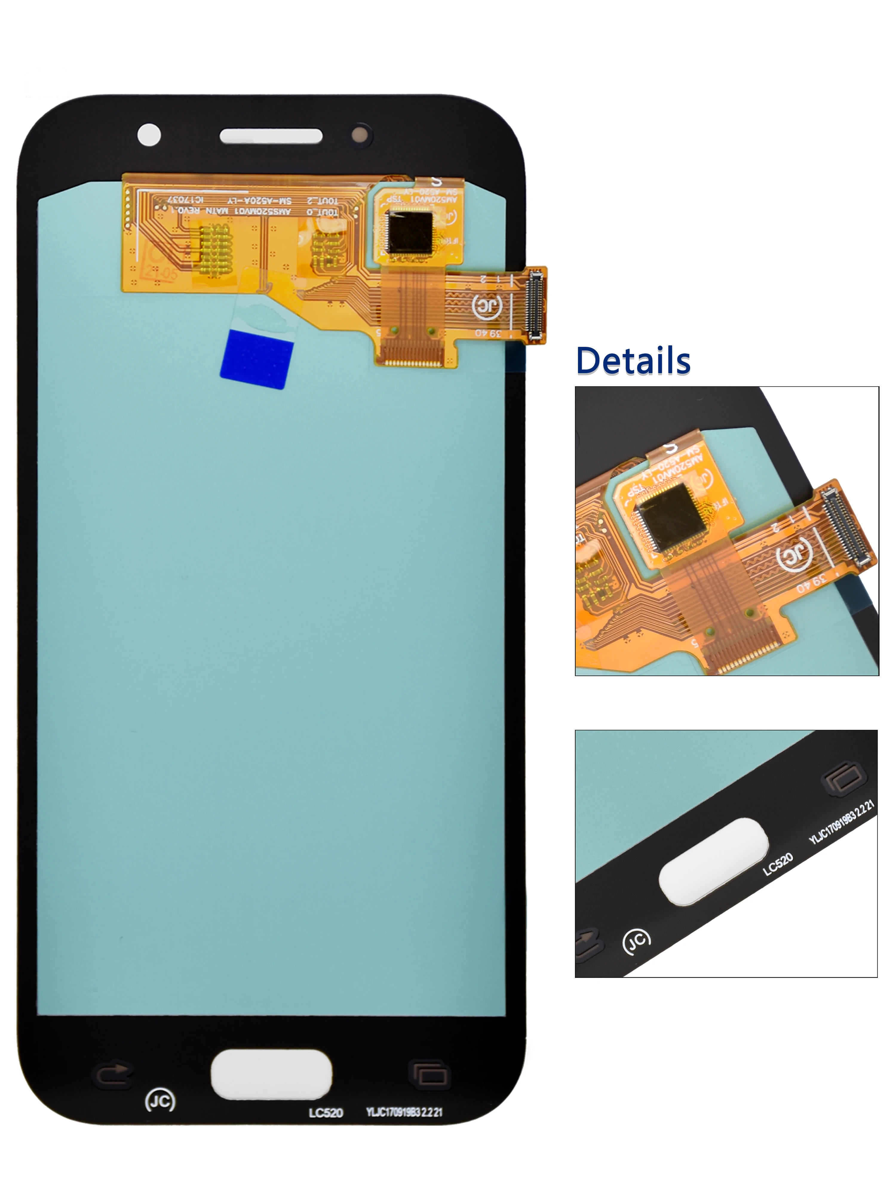 

5.0"Super AMOLED For Samsung Galaxy A5 2017 SM-A520F A520 LCD Touch Screen Digitizer Assembly Parts For Samsung A520F LCD Screen
