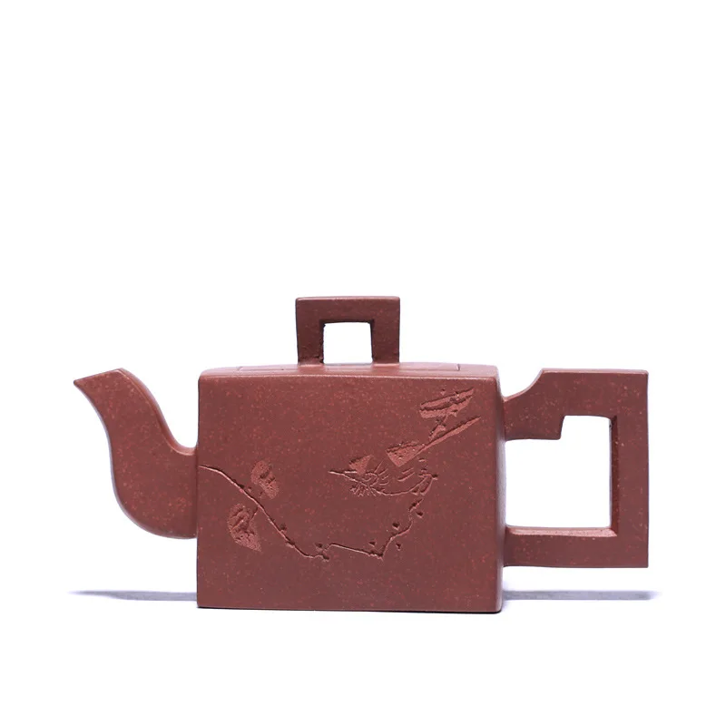 

Zisha teapot original mine Hanyun square teapot Zini square teapot folk artists handmade teapot small tea set