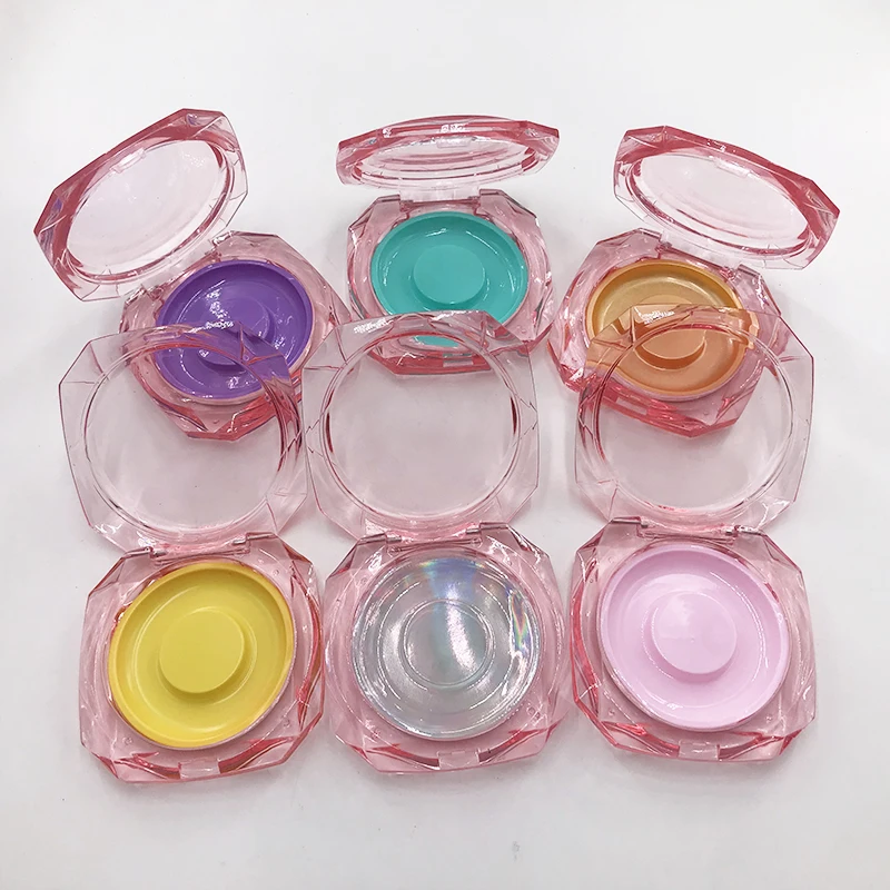 Новый квадратный розовый чехол с алмазным блеском для накладных ресниц