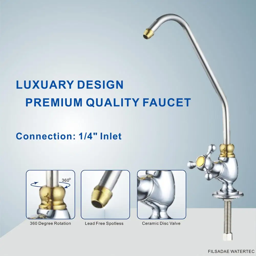 High Quality! 4-Stage Undersink Softener Drinking Water Filtration System with ultraviolet sterilizer -Kitchen use | Бытовая техника