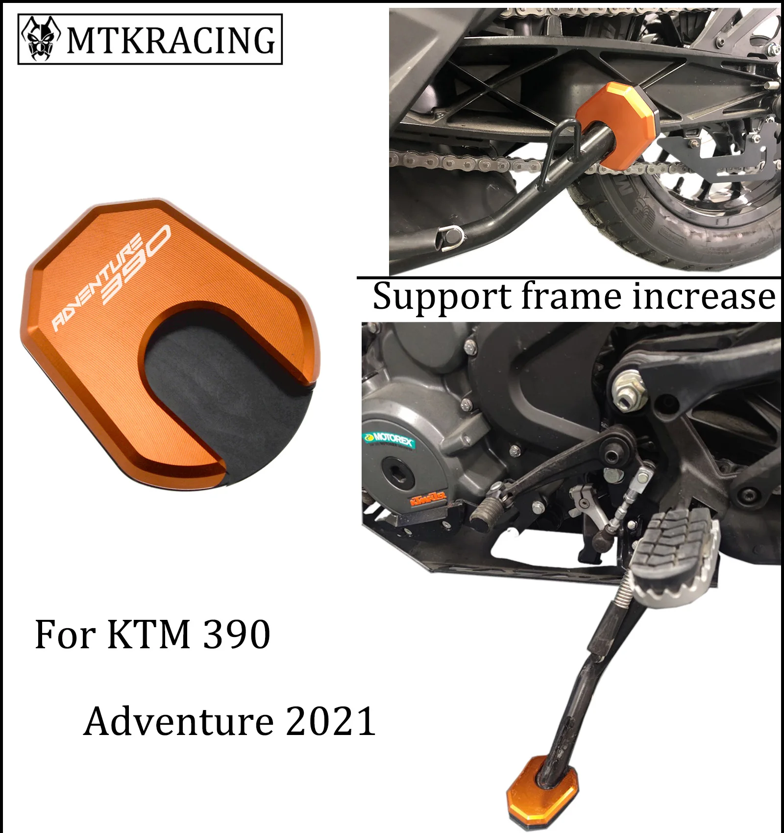 

MTKRACING FOR KTM 390 Adventure 790 Adventure/R 890 Adventure/R Motorcycle Support Frame Lncrease Support Foot Frame