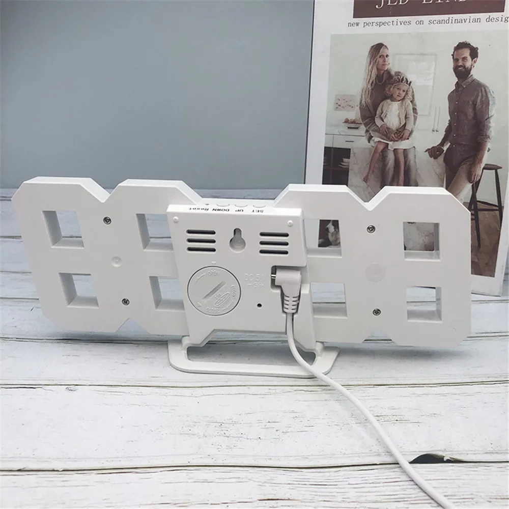 Часы светодиодные цифровые многофункциональные настольные часы с календарем