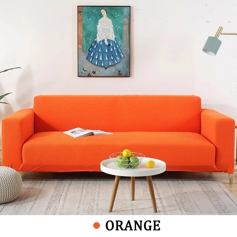 Однотонный эластичный чехол для дивана в форме L секционный угловой шезлонг