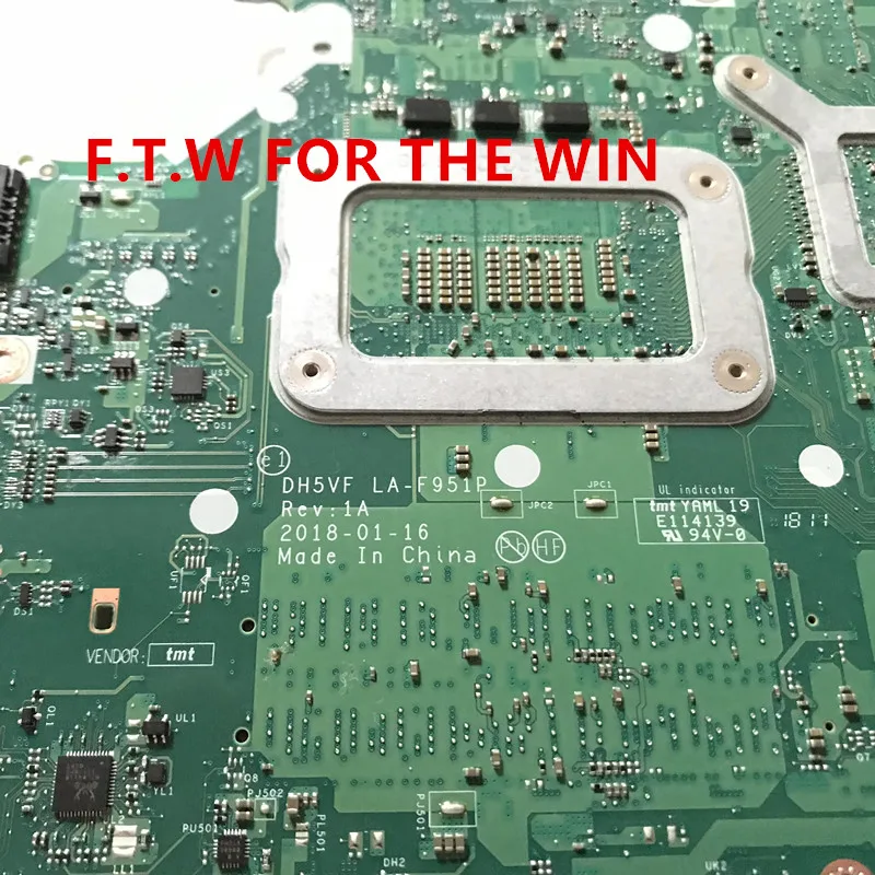 Verkaufen AN515-52 Laptop Motherboard DH5VF Für ACER Nitro NBQ3L11001 Mit SR3Z0 I5-8300HQ CPU GTX1050Ti 4GB LA-F951P 100% ARBEIT