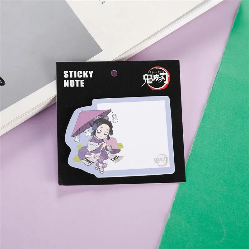 

New Cartoon Anime Demon Slayer Kimetsu No Yaiba Stationery Sticker Planner Stickers Notepads Office School Supplies 10cm 30Pages