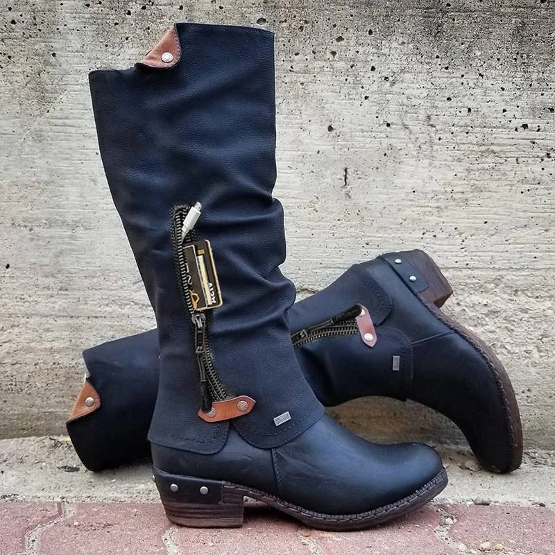 Botas básicas de media caña para mujer, zapatos de plataforma con cremallera y punta redonda, cálidos, con cordones, invierno, 2020