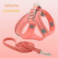 pandada reflective dog harness with leash breathable adjustable pet harness accesorios for small large dog harness vest