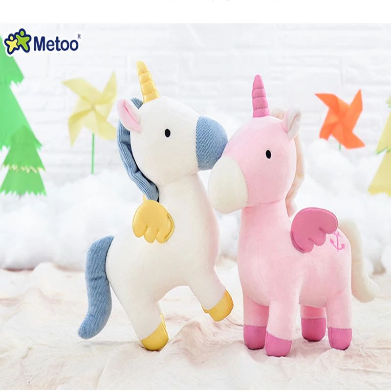 Metoo 23 см мягкие животные для девочек детские милые Kawaii Единорог Мягкие Мультяшные